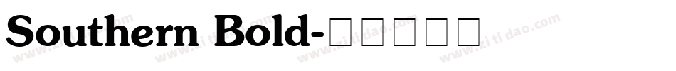 Southern Bold字体转换